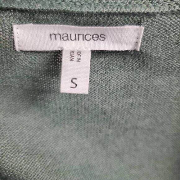 Maurices Green Open Front Cardigan Women’s Small Pockets Lightweight - Picture 5 of 6